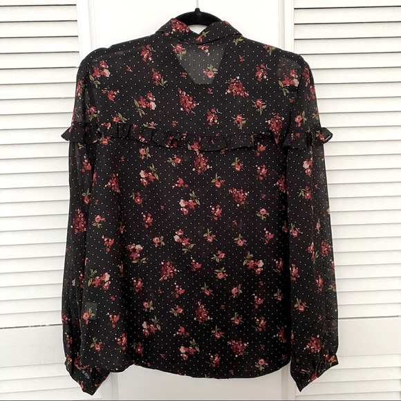 ASOS Glamorous Black Blouse size XL - Picture 3 of 4
